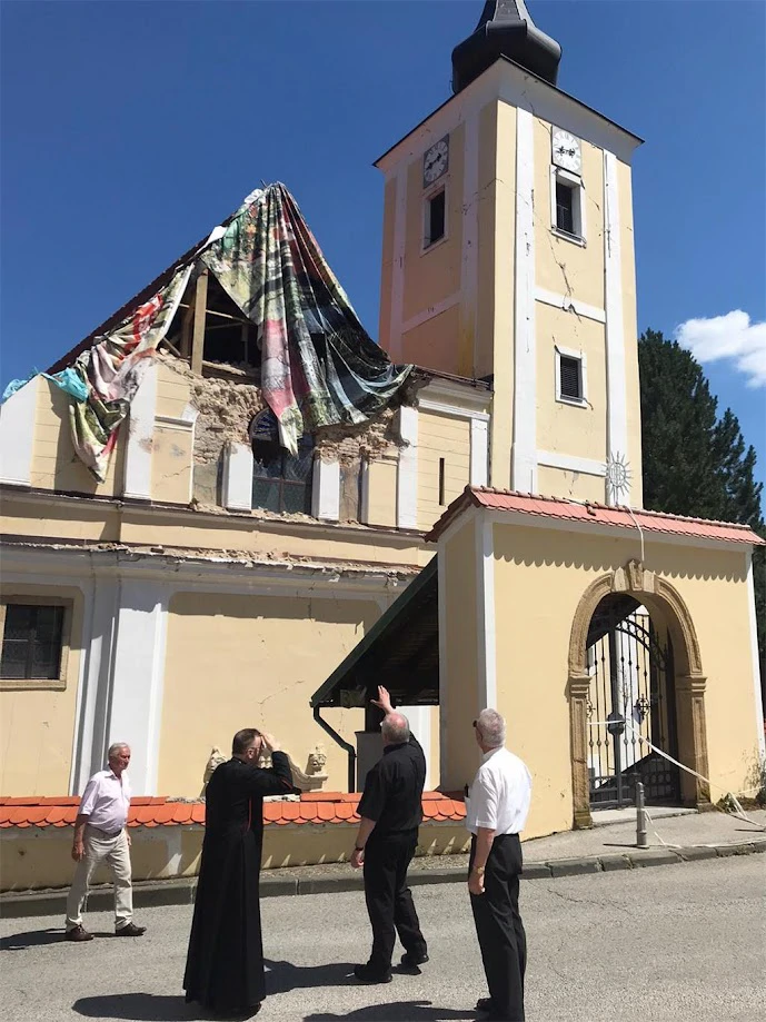 Župna crkva u Čučerju nakon potresa 2020.