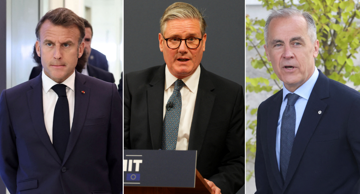 Emmanuel Macron, Keir Starmer, Mark Carney