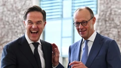 Glavni tajnik NATO-a Mark Rutte i njemački kancelar Friedrich Merz