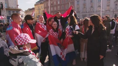 Navijači se okupljaju na Trgu bana Jelačića, Foto: HTV/HRT