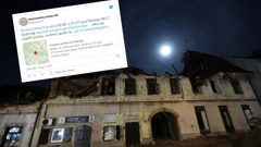Umjeren potres zabilježen je noćas u 1.27 s epicentrom kod Petrinje