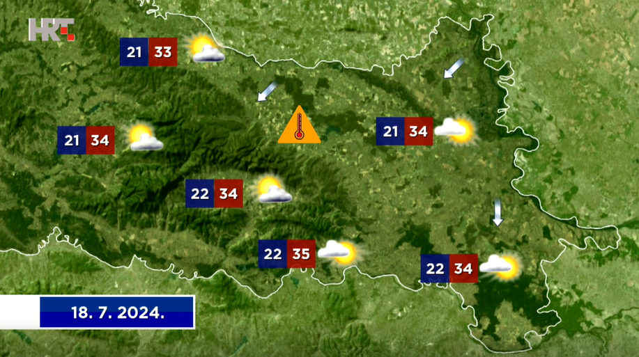 Vremenska prognoza, Foto: Dnevnik/HRT
