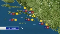 Vremenska prognoza, Foto: HTV/HRT