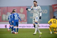 Miha Zajc u slavlju pogotka, Foto: Damir Krajac/CROPIX