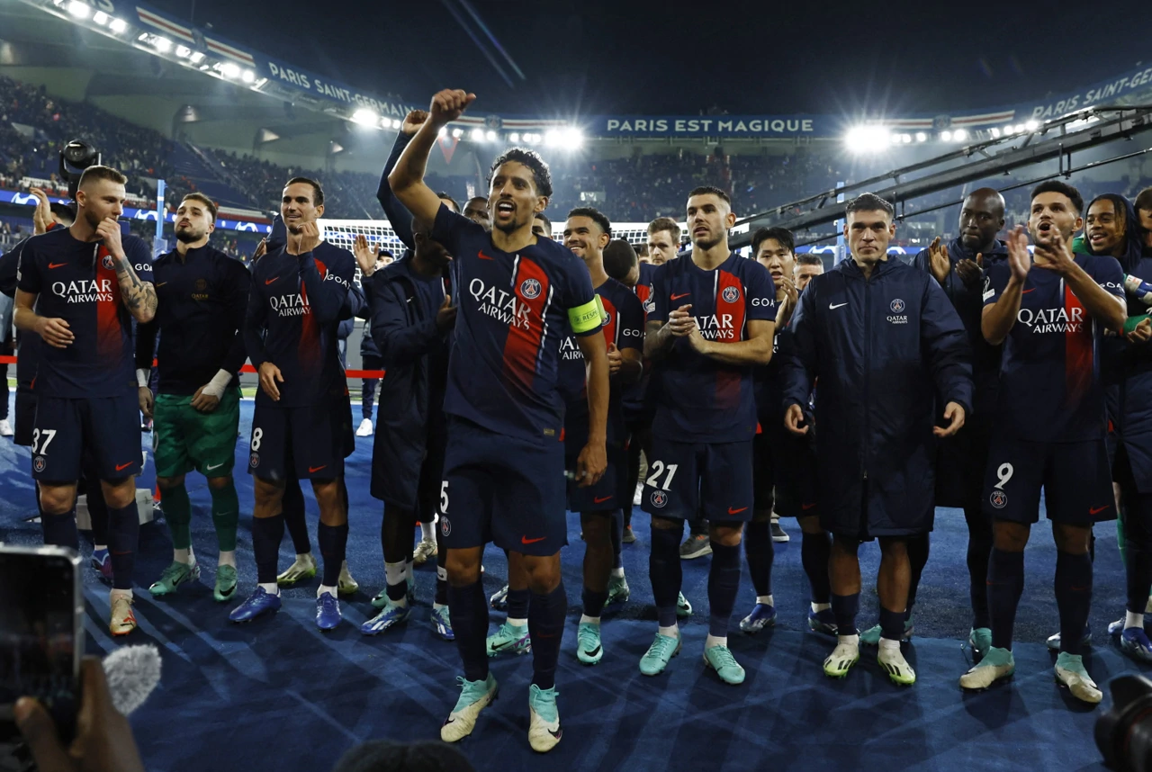 Slavlje igrača PSG-a, Foto: Gonzalo Fuentes/REUTERS