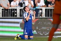 Petar Sučić nakon pogotka Rijeci, Foto: Marko Lukunic/PIXSELL