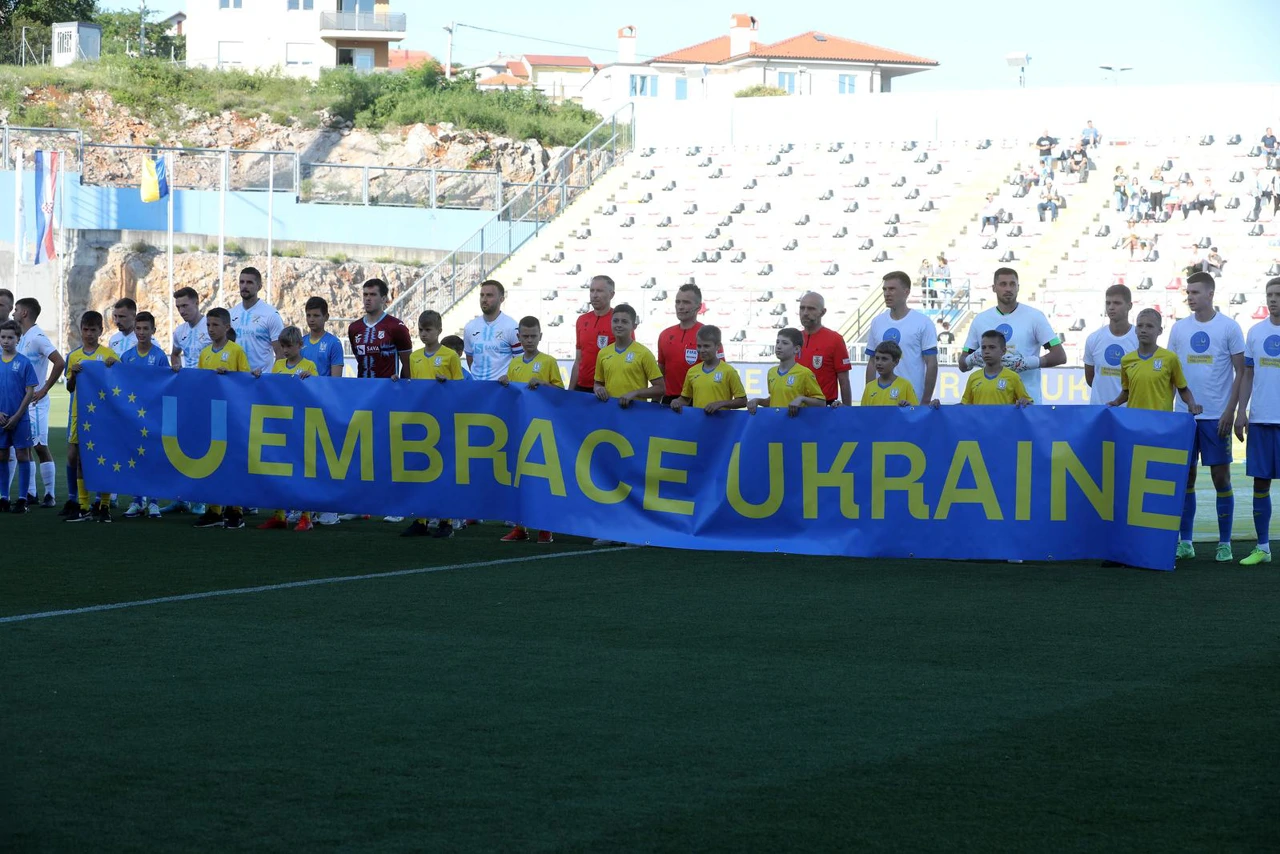 Humanitarna utakmica između Rijeke i reprezentacije Ukrajine , Foto: Goran Kovacic /PIXSELL