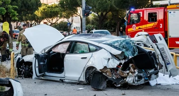 Automobil nakon sudara u Splitu