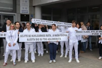 Štrajk ispred Opće bolnice Zabok , Foto:  Robert Anic /Pixsell