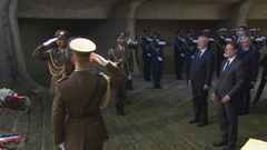 Predsjednik Sabora Gordan Jandroković polaže vijenac, Foto: HRT/HTV
