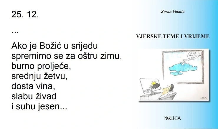 jedna od "prognoza" za zimu iz pučke meteorologije