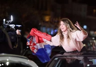  Slavlje navijača na ulicama Šibenika nakon osvojene bronce , Foto: Dusko Jaramaz /Pixsell