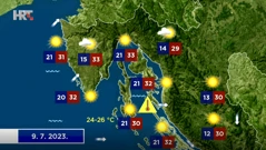 Vremenska prognoza, Foto: HTV/HRT