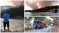 Veliki požar kod Trogira, gori šuma u blizini kuća i turističkog kampa