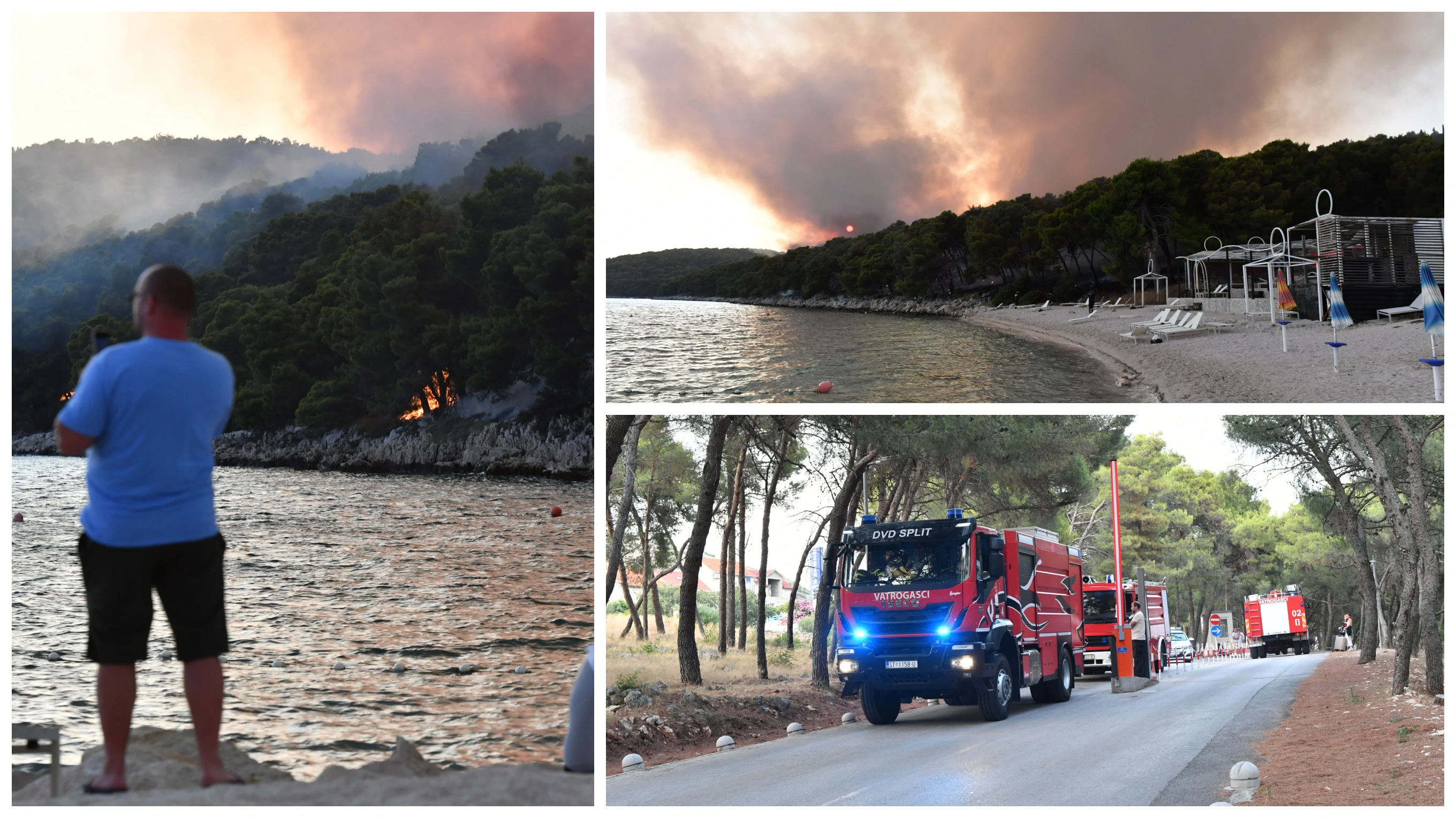 Veliki požar kod Trogira, spriječeno širenje vatre na objekte