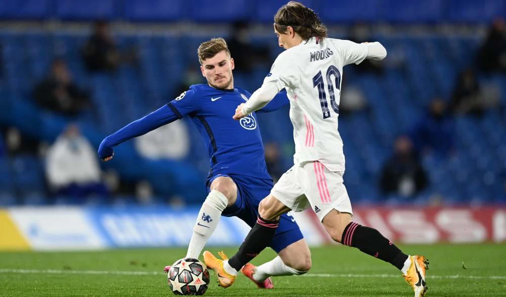 Timo Werner i Luka Modrić , Foto: Toby Melville/REUTERS