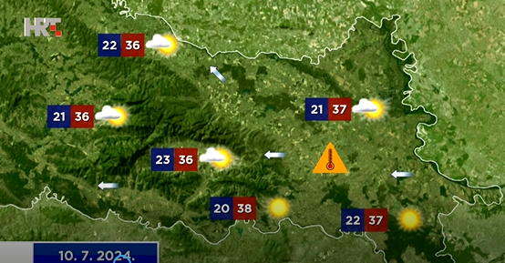 Vremenska prognoza, Foto: Dnevnik/HRT