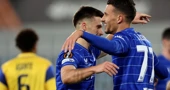 Slavlje igrača Dinama u dvoboju s Maccabijem