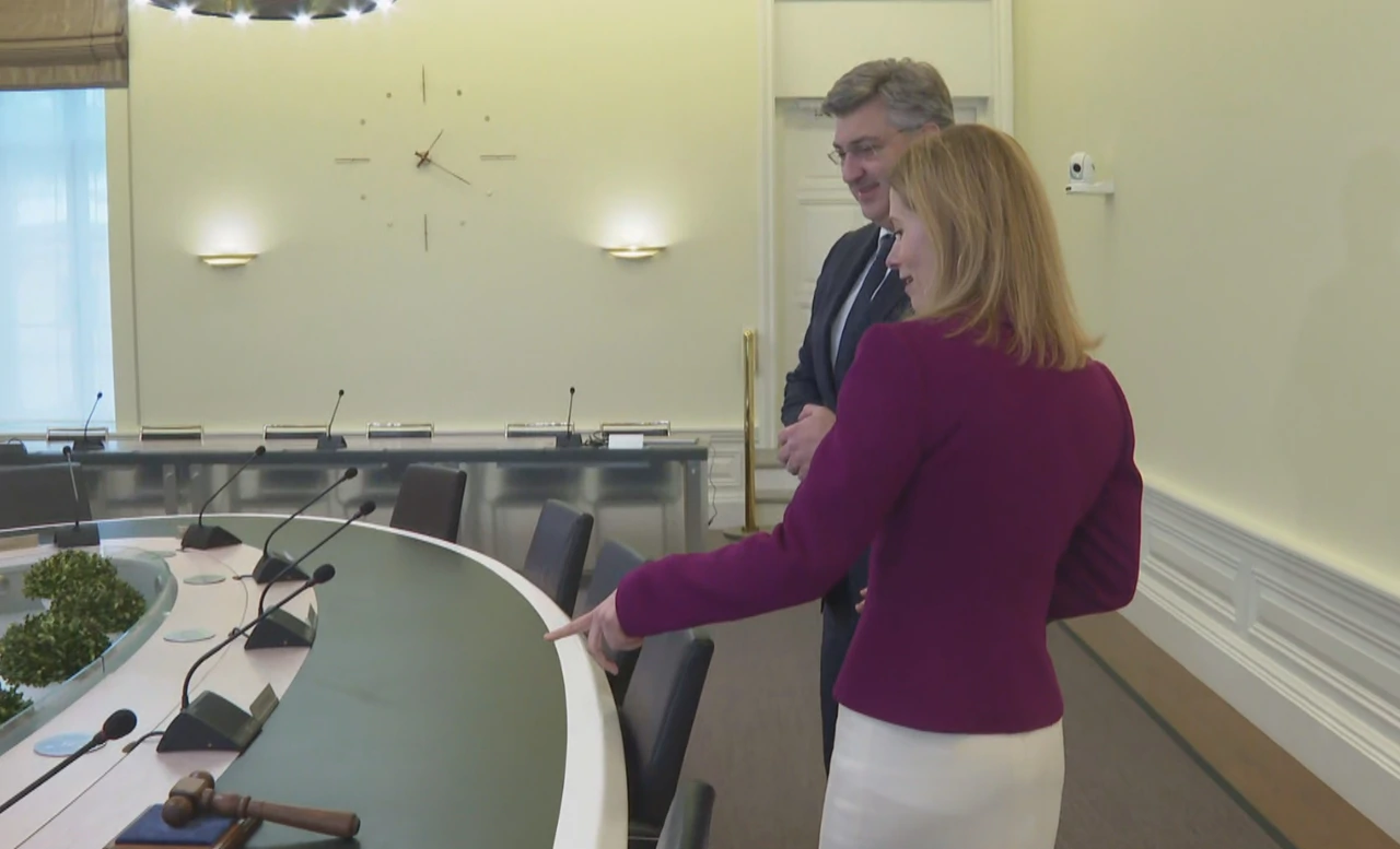 Andrej Plenković i Kaja Kallas, Foto: HRT/HTV