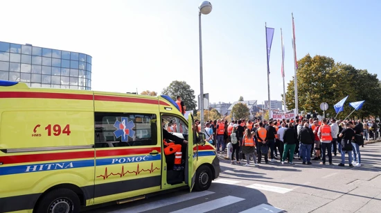 Prosvjed djelatnika zavoda za Hitnu medicinu