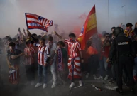Navijači Atletico Madrida ispred stadiona , Foto: Juan Medina /REUTERS