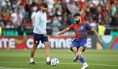 Joško Gvardiol na zagrijavanju uoči utakmice s Portugalom, Foto: Joao Rico/PIXSELL