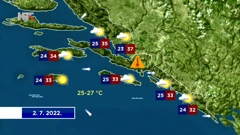 Vremenska prognoza, Foto: HTV/HRT