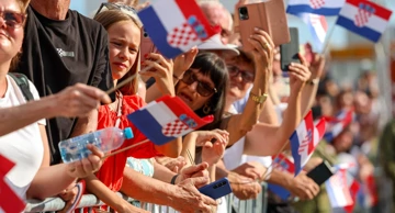 Citizens gathered for the parade in Zagreb