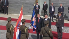 Erdogan stigao na Pantovčak, Foto: HTV/HRT