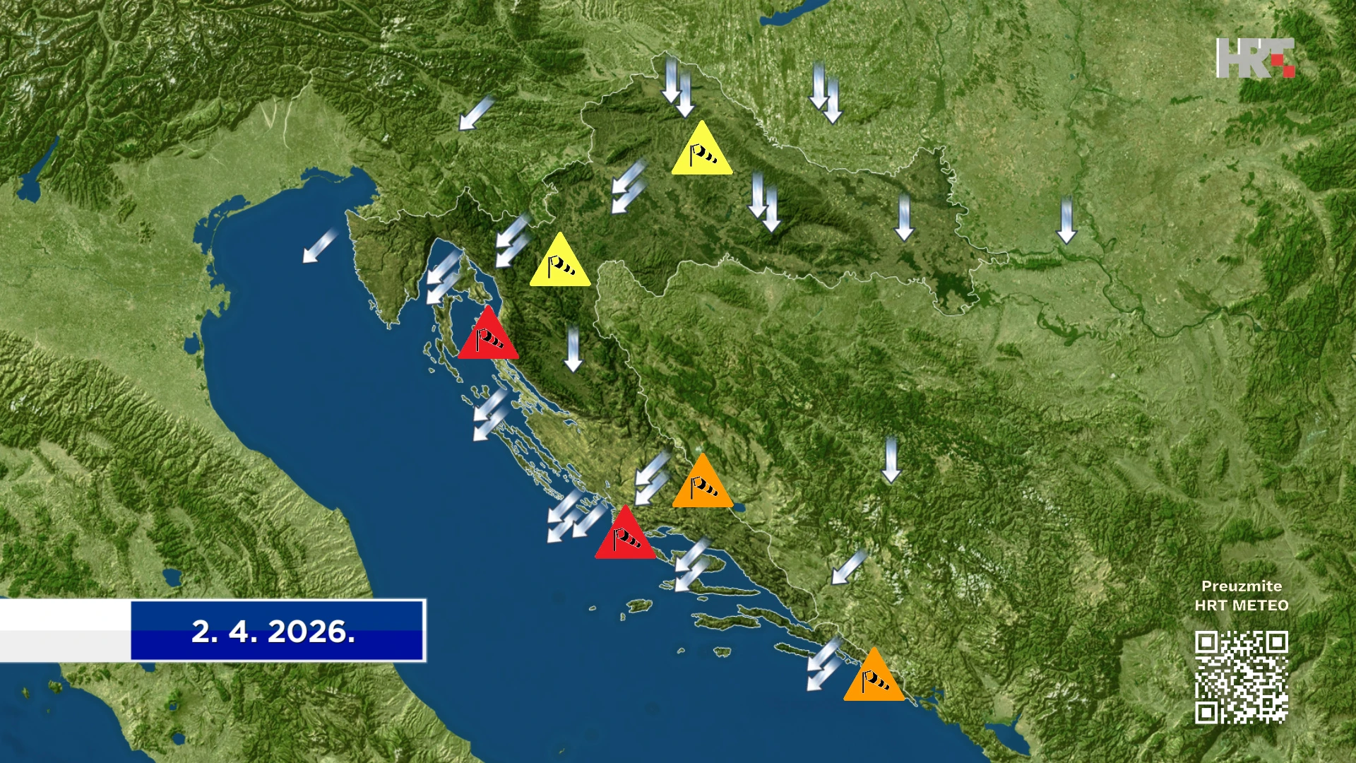 I u četvrtak vjetrovito i stoga prohladno, gdjekad uz slabe oborine