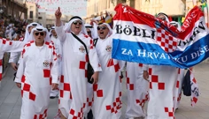 Hrvatski navijači u Dohi, Foto: Goran Stanzl/PIXSELL