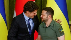 Justin Trudeau (lijevo), Volodimir Zelenski (desno)