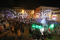 Trg Portarata u Puli na doček brončanih malonogometaša, Foto: Saša Miljević/PIXSELL