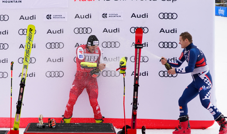 Brennsteiner i Zubčić na postolju u Copper Mountainu