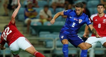 Marco Pašalić in Croatia's first game against Gibraltar 