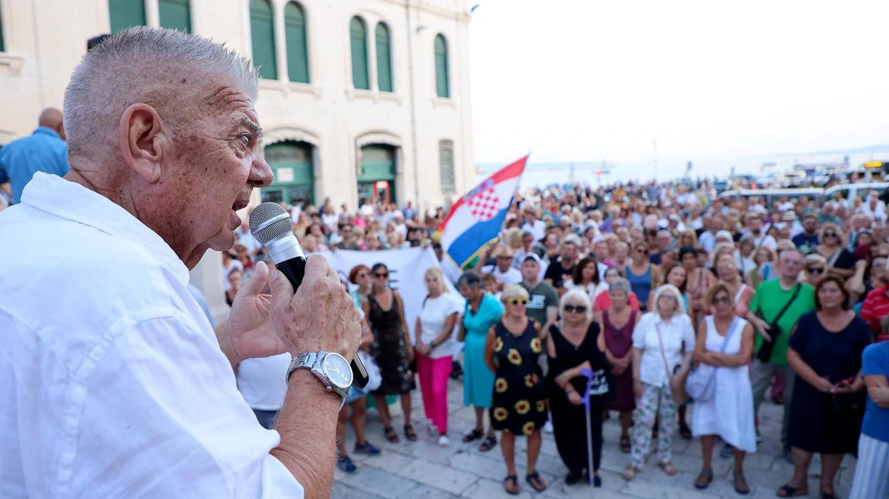 Prosvjed u Splitu, Foto: Ivana Ivanovic/Pixsell