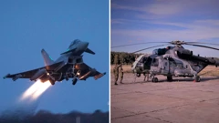 Eurofighter Typhoon RAF-a / Češki helikopter