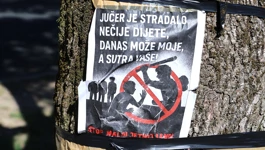Plakat protiv nasilja u Retkovcu