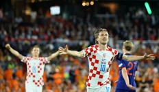 Luka Modrić slavi gol za 4:2, Foto: Wolfgang Rattay/REUTERS