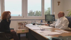 Ana Marušić s ravnateljem bolnice dr.sc. Mladenom Mavrom, Foto: Dnevnik/HTV/IMS/HRT