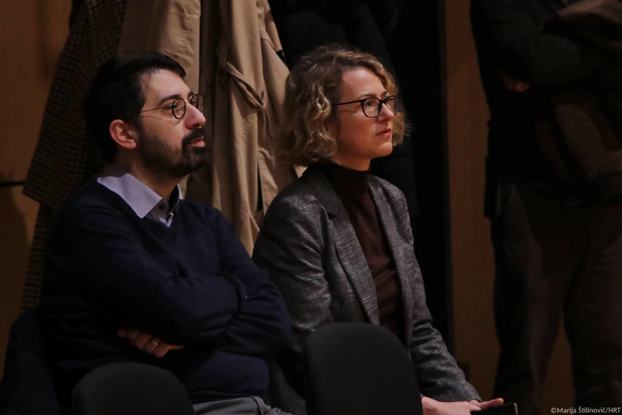 Pavao Mašić i Ivana Kocelj na radionici za studente kompozicije , Foto: Marija Štilinović/HRT
