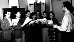 Stipica Kalogjera i Zbor Radio Zagreba na probi 1954., Foto: Arhiv HRT-a /HRT