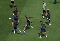 Zagrijavanje uoči utakmice, Foto: Amanda Perobelli/REUTERS