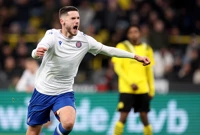 Slavlje Antunovića nakon postizanja pogotka Borussiji, Foto: Goran Stanzl/PIXSELL