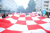 Njemačka premijera najveće hrvatske zastave, Foto: Sanjin Strukic/PIXSELL
