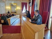 Predstavnici osječko-baranjskih lovačih društava sa županicom Natašom Tramišak , Foto: M.Milas/Radio Osijek