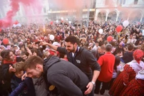Vaterpolisti slave na Stradunu, Foto: Tonči Plazibat/CROPIX