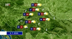 Vremenska prognoza, Foto: HTV/HRT