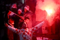 Navijači na Trgu bana Jelačića, Foto: Davor Puklavec / Pixsell 