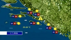 Vremenska prognoza, Foto: HTV/HRT